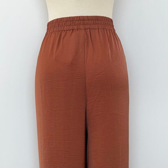 Barefoot Dreams Washed Satin Wide Leg Pants Amberglow Size XL NWT - Picture 6 of 10